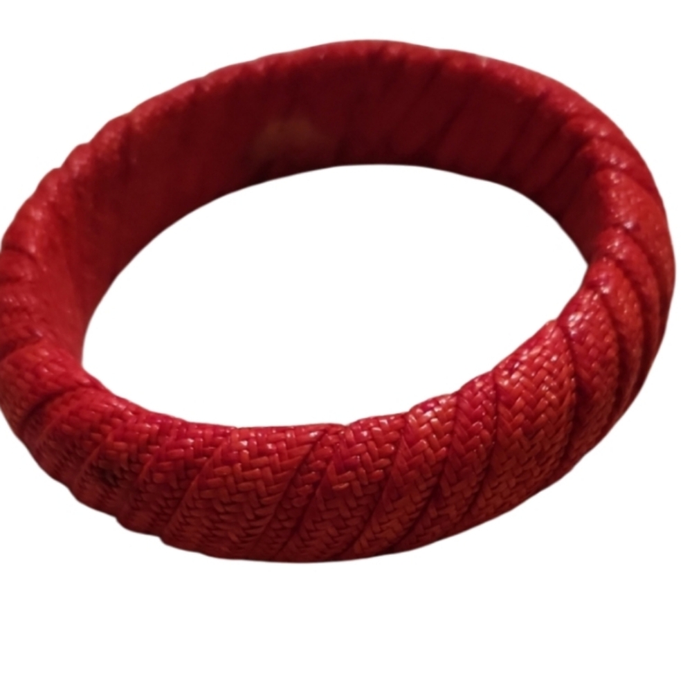 Vintage Elegant Leather Red Braided Bracelet